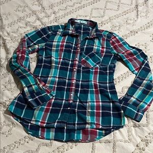 Maurices Multicolor Plaid Shirt